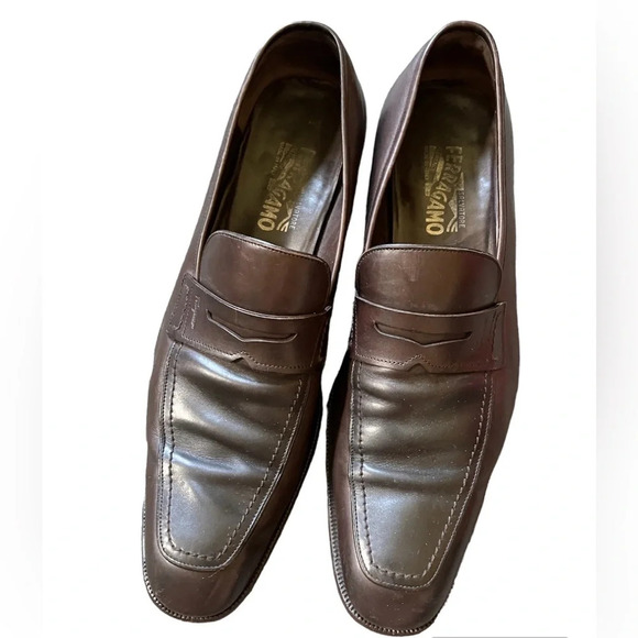 Ferragamo Brown Loafers, size 11.5